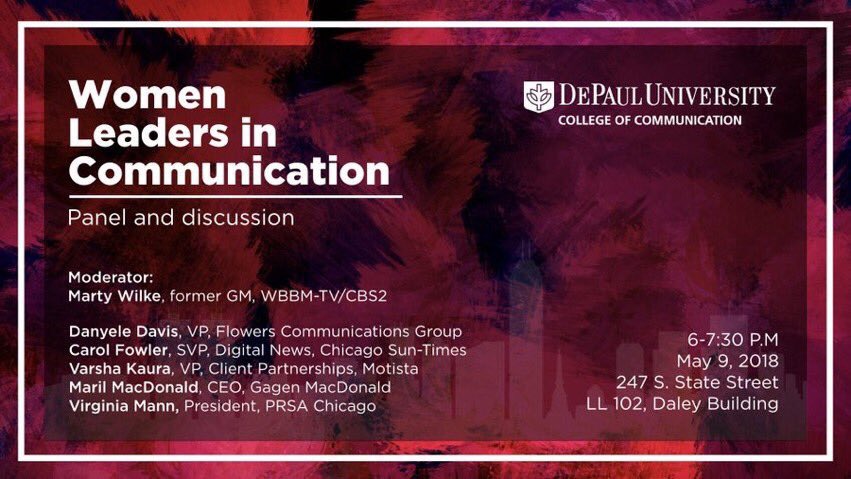 Jacqdrust's tweet photo. Don’t miss the Women Leaders in Communication event tomorrow from 6-7:30! #PRAD595 https://t.co/7U6T3tfcgy