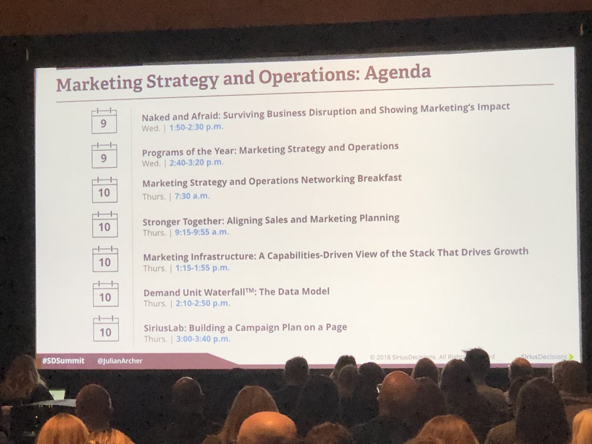 Marketing Ops friends here at #SDSummit — here’s a cheat sheet for the week. I’ll also throw in a plug for a lab, Harnessing Data for Post-Sale Customer Engagement, that I’m doing tomorrow with <a href="/kfarwell/">Kristin Farwell</a>