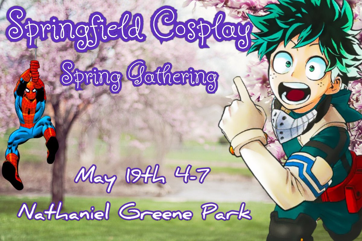 SGFcosplay's tweet photo. Come with hang out with us at our annual spring cosplay meet in your favorite cosplay! This is a family friendly event everyone is welcome! @springfieldcosplay @OtterParade made the gorgeous posters #nathanielgreenepark #sgfcosplay #cosplay #springfieldmo #springfieldcosplay https://t.co/sG3dsoh7wm