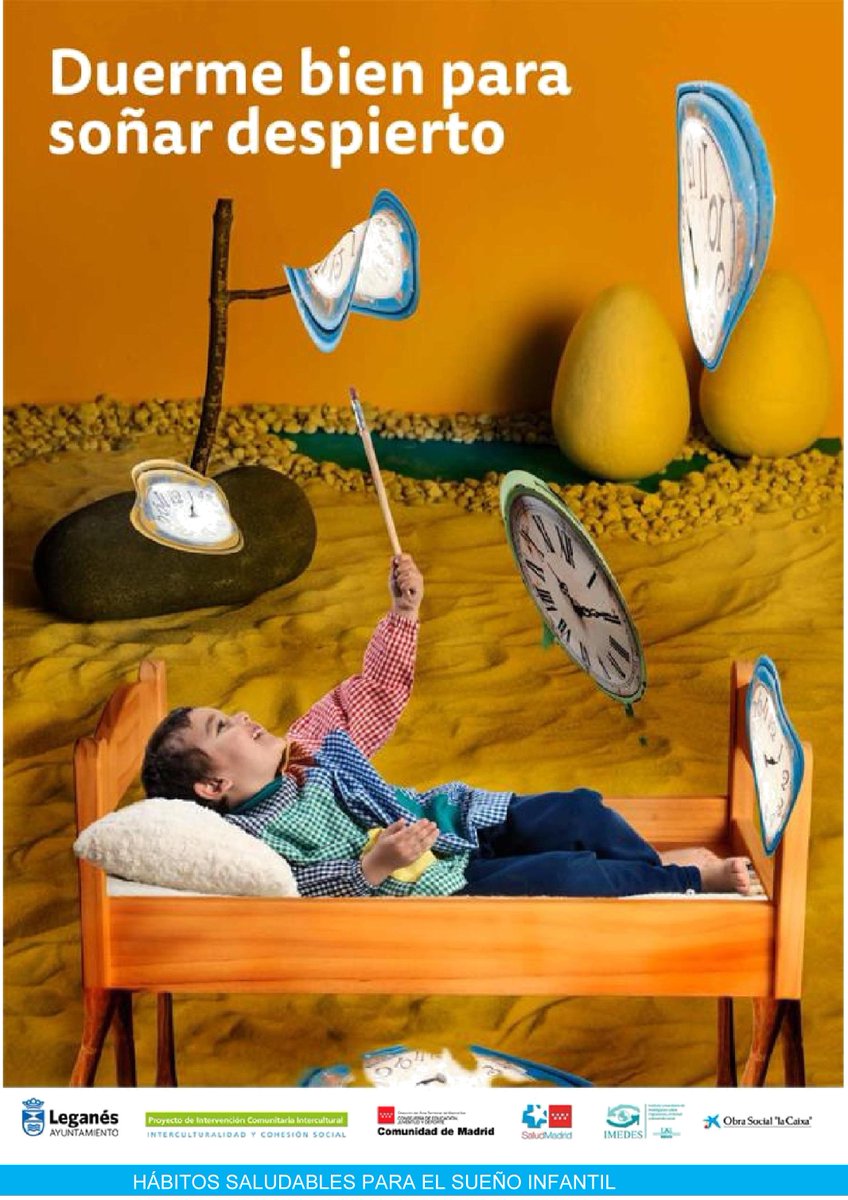 SaludMadrid's tweet photo. 🌛 Dormir fomenta el desarrollo de la creatividad. Durante el #sueño se dan procesos de reparación cerebral; se reorganizan neuronas y
almacena lo aprendido en el día. Sigue estos consejos para que los peques consoliden el hábito de dormir: https://t.co/T7IHtdWkoV
#SueñoInfantil https://t.co/YoApXP9CmJ