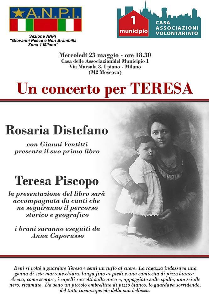 Mercoledì 23 maggio “Un concerto per TERESA” anpisezionezona1.wordpress.com/2018/05/08/mer…
