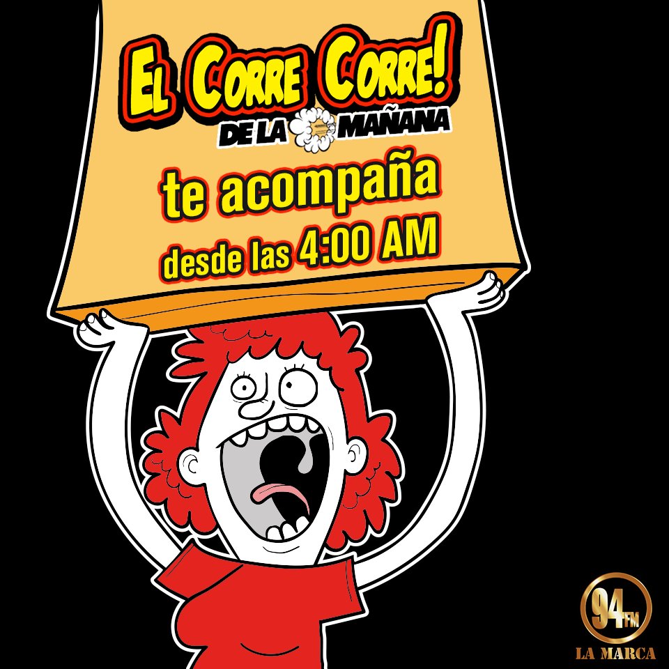 Recuerda que ahora "El Corre Corre de la Mañana" te acompaña de Lunes a Sábado desde las 4:00 AM. por el 94.1 FM y OnLine por 94fm.com.gt/envivo/