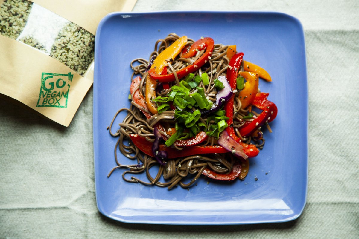 GoVeganBox's tweet photo. This simple soba noodle dish is perfect for these hot summer eves. Made extra special with a sprinkling of Hemp seeds! #microboost #microboosting #vegan #veganfood #vegans #veganism #veganpower #veganlife #veganeats #veganlove #veganfoodie #vegandiet #healthyvegan #goveganbox https://t.co/9WUBaB5CwD