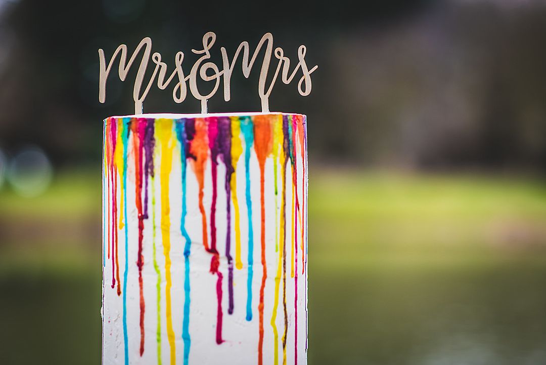 festivalbrides's tweet photo. We are loving the rainbow inspired decor from today's #festivalwedding same sex styled shoot. So much colour and so many great ideas. The gold leaf wedding stationery is just beautiful: https://t.co/uRWVCVU8Tq https://t.co/bmMpKjv3lh
