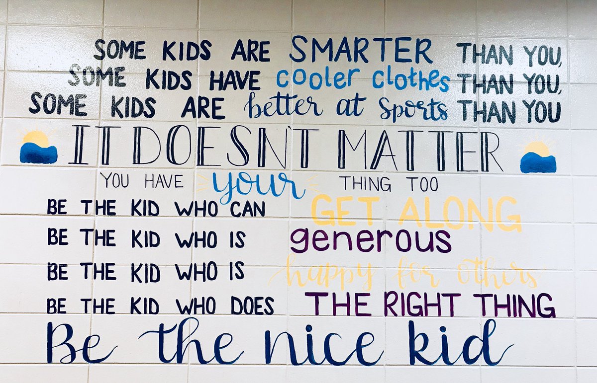 Even the walls at Horizon speak positively to the students ! <a href="/HorizonPhm/">Horizon Elementary</a> <a href="/tressadecker1/">Tressa Decker</a> <a href="/PHMschools/">Penn Harris Madison</a>