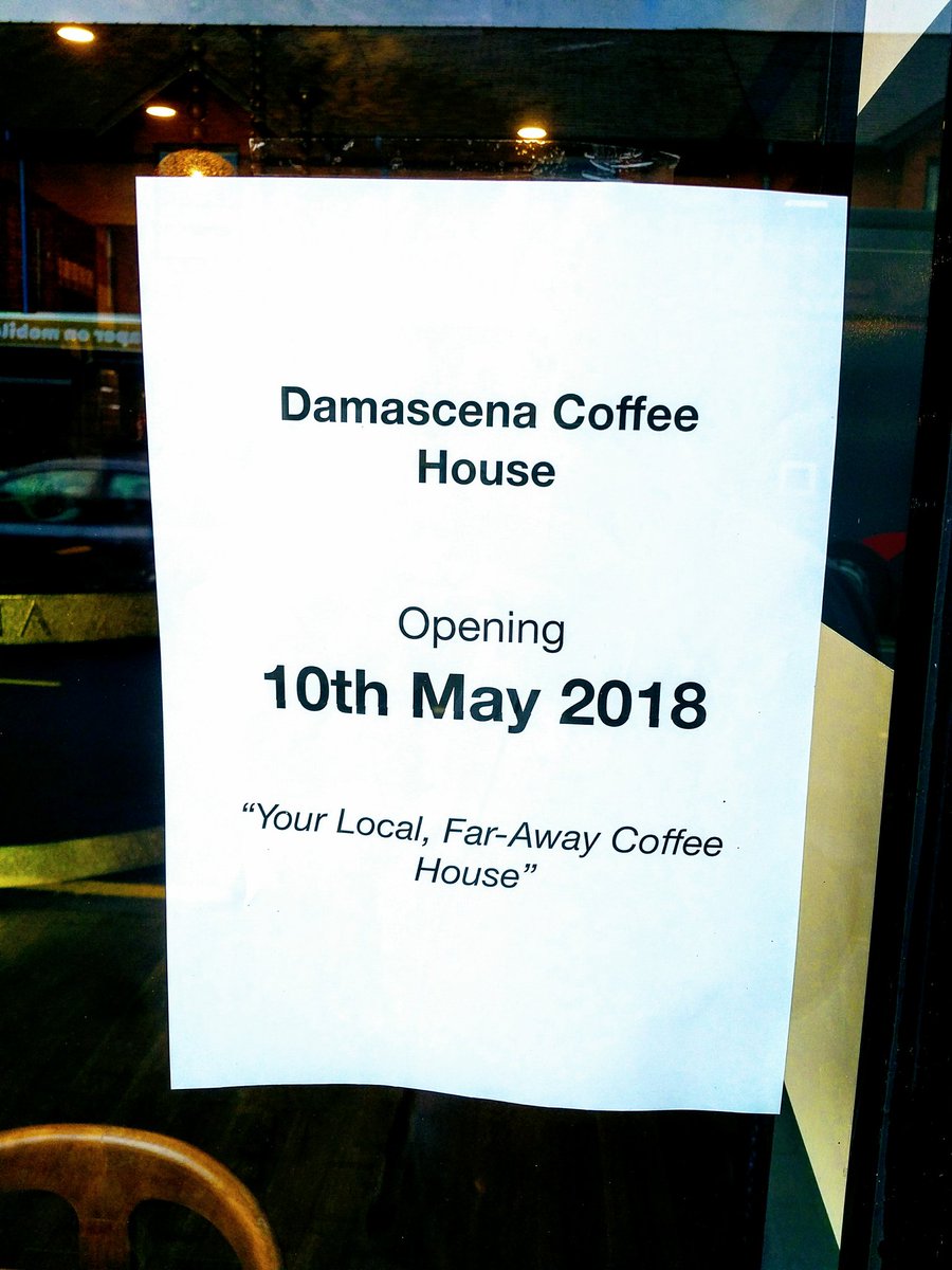 SKCwitter's tweet photo. #BreakingNews ⬇⬇⬇ #YourLocalFarAwayCoffeeHouse @Damascena_UK #Harborne has an official opening date! 🙌 
#savethedate 10/05/2018 
...and I must say it is looking all kinds of beautiful inside! 👌 
#SKCFoodieNews 😋
@ichoosemag @IndependentBham @BrumHour @My_Harborne_Edg https://t.co/qdpbW37SZ1