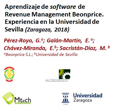 revenueUSevilla's tweet photo. El pasado mes de abril en Zaragoza en ACEDEDOT OMTech 2018 se presentó experiencia desarrollada por alumnos de @revenueUSevilla de la @unisevilla @CFPunisevilla en el aprendizaje de @beonprice. Más info:
https://t.co/B8ewYUbFQ9 https://t.co/qJoAAI0YVO