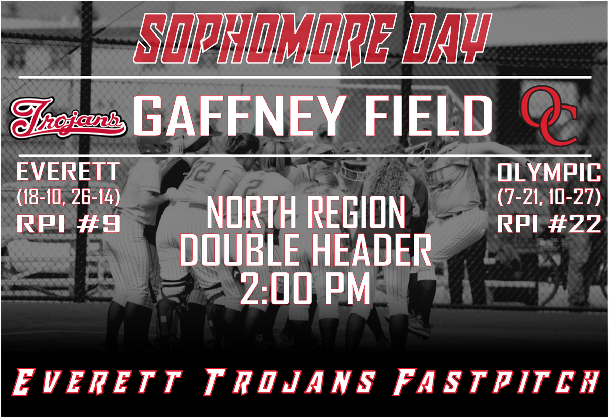 EvCC_Trojans's tweet photo. SOPHOMORE DAY at Gaffney Field! Come out and support #EvCCsb in the sophomore's last game in a Trojan uniform at Gaffney Field! https://t.co/9KycJAALnR