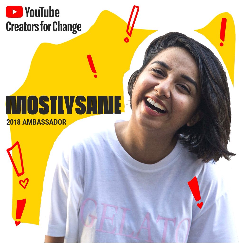 iamMostlySane's tweet image. I am SO THRILLED to announce that I am a #CreatorsForChange Ambassador for 2018 for @YouTube ‘s global program that speaks for social issues! This is massive!!! Thank you DumDums and @YouTube for this honour! #omgomgomgomgomg