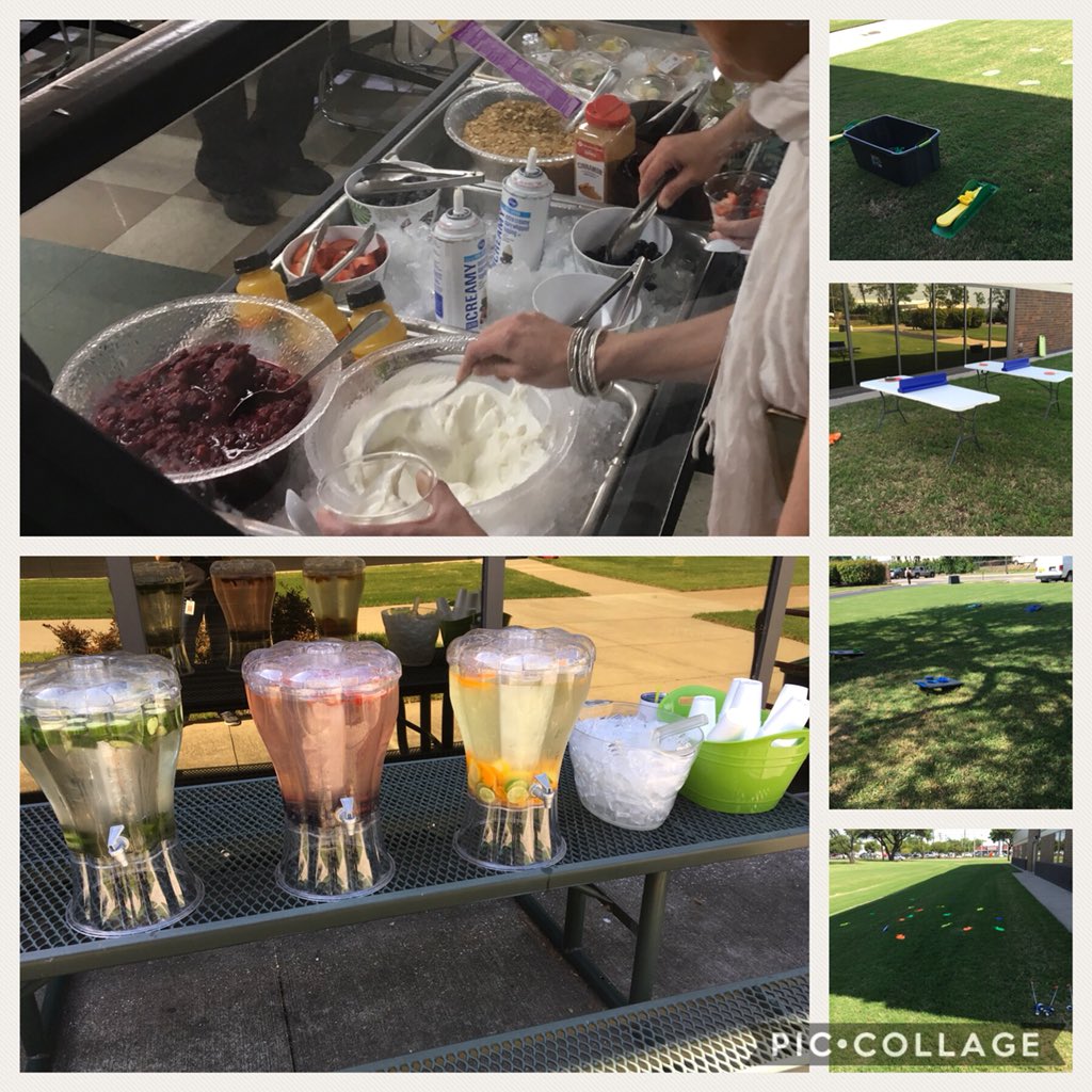 gisdwellness's tweet image. Harris Hill celebrated @ITSTIME #HealthyTexasWeek today with yogurt parfaits, fruit infused water and backyard games! ☀️💧🍓🥒🏓🎣🐸 #hydration #play #fruit #fun #wellness