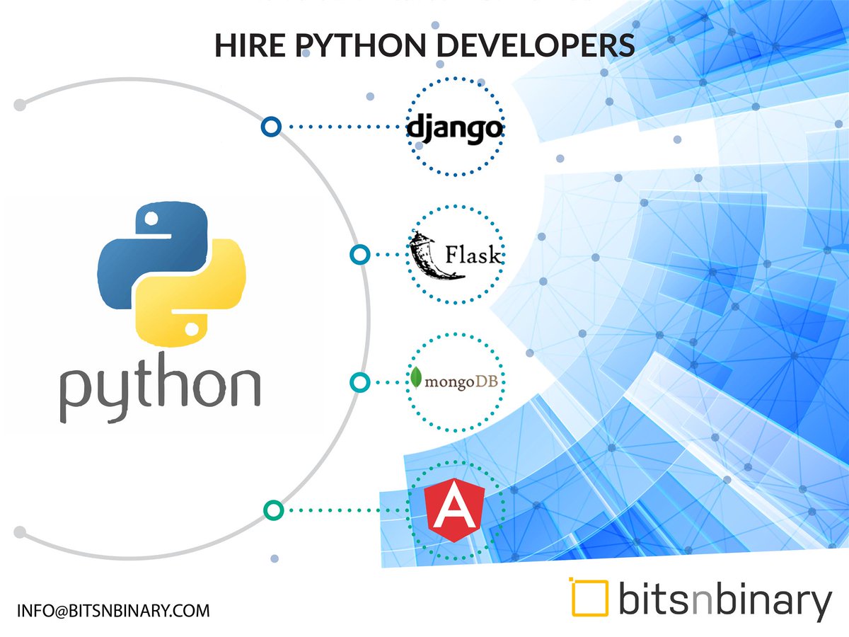 bitsnbinary's tweet image. Looking to hire a dedicated #Python developer for application development? Hire Python developer from BitsnBinary for developing fully functional applications.
For more info send a mail on info@bitsnbinary.com
