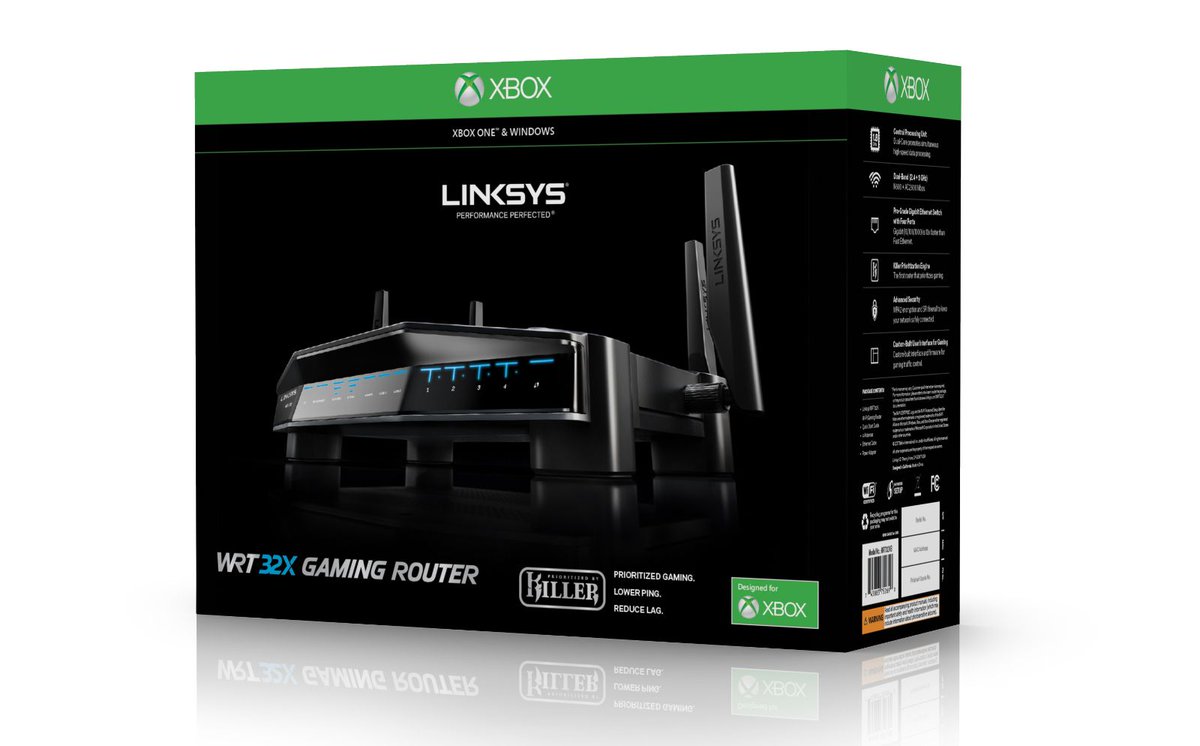 24k's tweet image. The @Linksys router that prioritizes Xbox One 🎮 gaming is now available

engadget.com/2018/05/08/lin… via @Engadget #linksys #router #gaming #technology

- A future firmware update will reportedly prioritize other console, smartphone and PC gaming too.