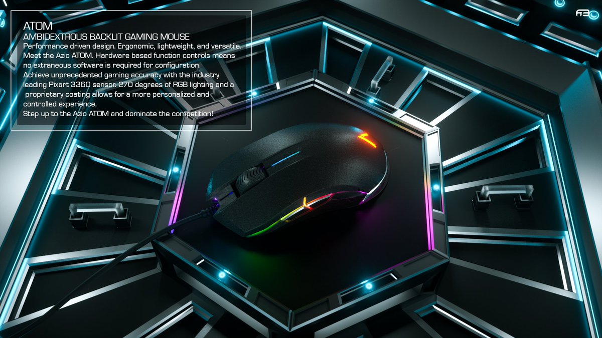 adxmboni's tweet photo. Advertisement project for Azio Atom Ambidextrous backlit gaming mouse.
My first time creating a bigger project! 
Im very happy with the outcome.
Feedback is appreciated.
Full behance project: 
https://t.co/yAFkuJD0jJ
FAV + RT if you like it! https://t.co/IkIO6e2T5z