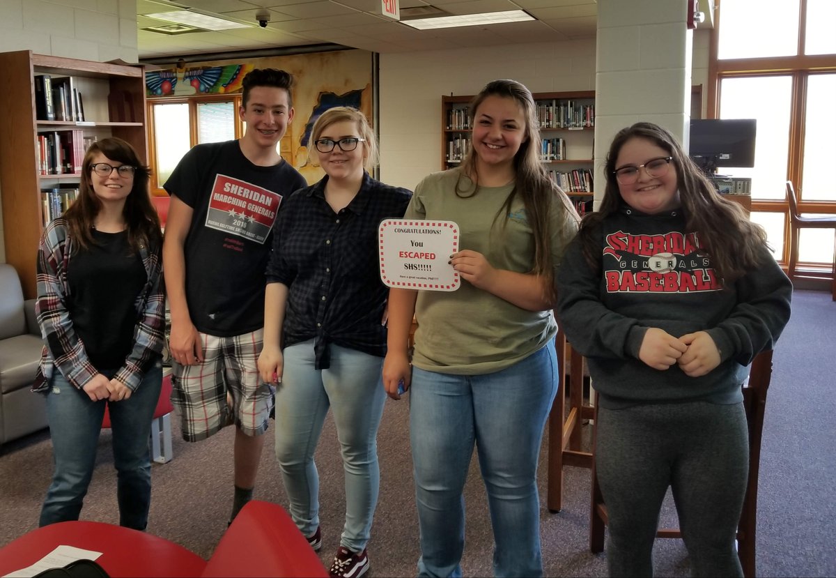 shslib's tweet photo. AND we have a new champion group. Fastest student group so far. Way to go!!!! #SHSESCAPEROOM #PhilsMostExcellentAdventure https://t.co/X2yCP4BIuU