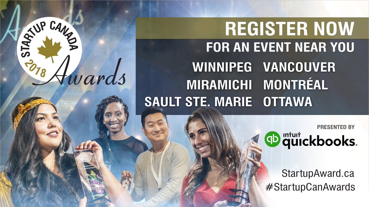 Do you want to do social media, be a photographer, usher VIPs &amp; more as a #StartupCanAwards #Volunteer? We’re looking for energetic people to join us on the big day in #Winnipeg #Vancouver #Miramichi #Montreal &amp; #SaultSteMarie - register at ow.ly/xsjg30jFN8N