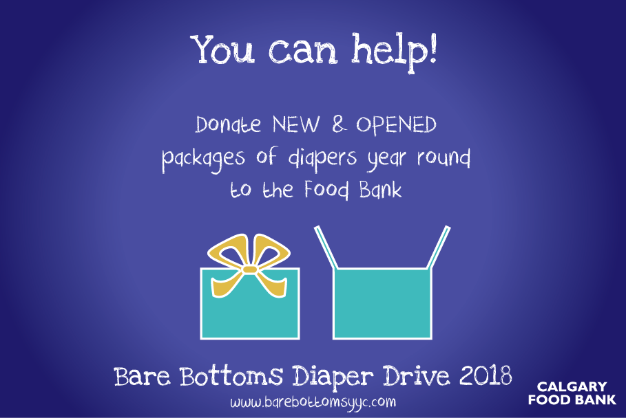 barebottomsyyc's tweet photo. Books, babies &amp; diapers? You bet! All month long @calgarylibrary is collecting new &amp; opened #diaper donations for @CalgaryFoodBank! https://t.co/E3jIydLk7r
