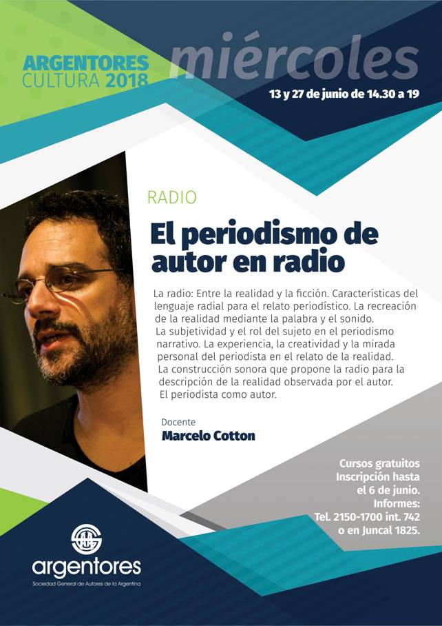 TALLER GRATUITO DE RADIO - EN DOS JORNADAS - Ver información aquí:  argentores.org.ar/noticias/gener…