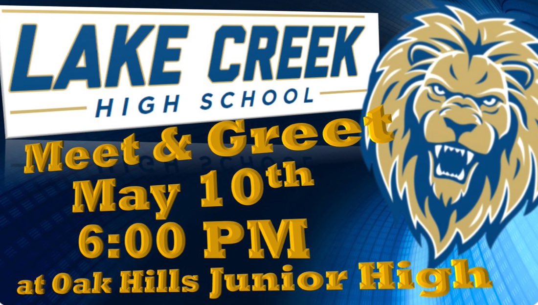 Come and meet the amazing team of educators leading the pack at Lake Creek! PTO will be there and we will be starting our membership drive! Only $5 to join the first ever Lake Creek PTO( cash and checks only at this time). We can’t wait to see you there....Go Lions🦁💙