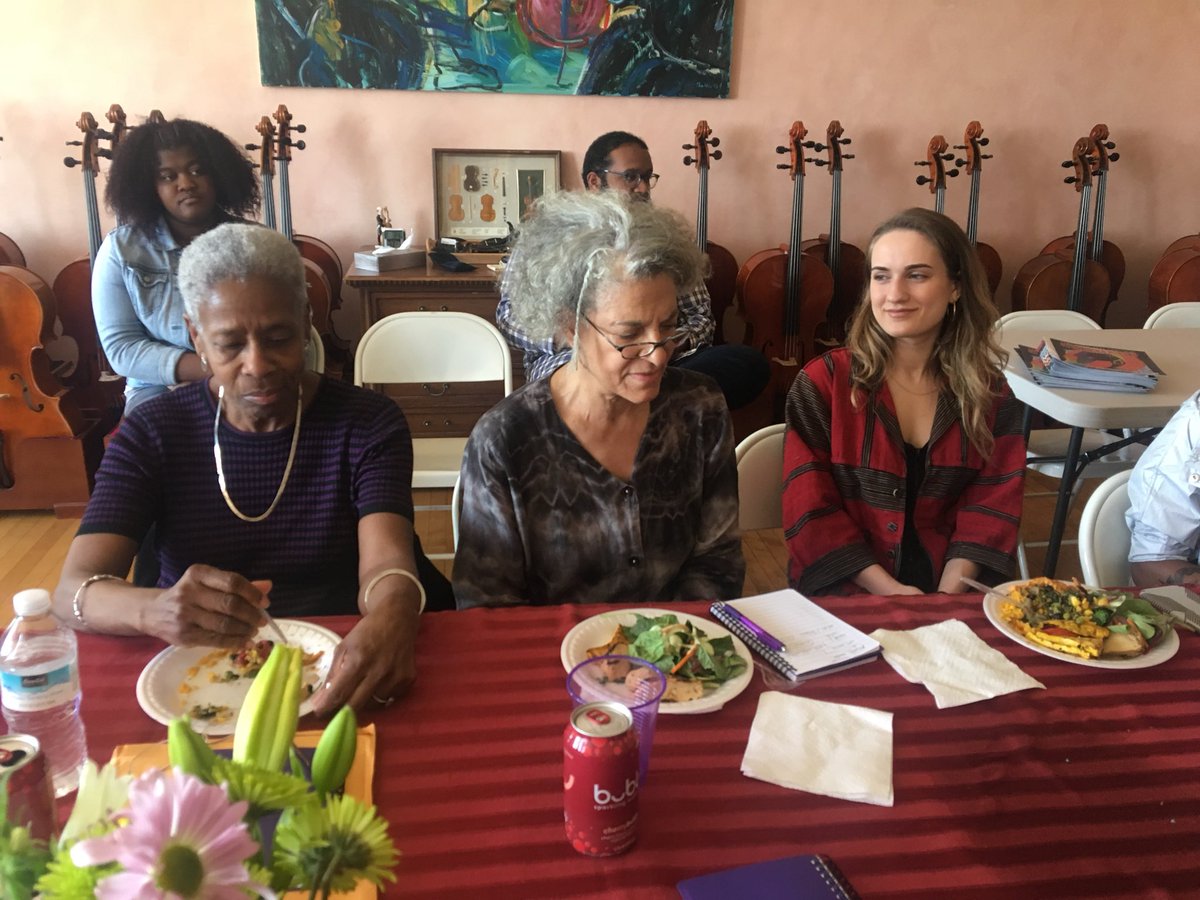 Veterans of the Chicago arts scene Joan Gray and Tsehaye Hebert share their knowledge with young artists and admins. #onthetable2018 #jazzinchicago
