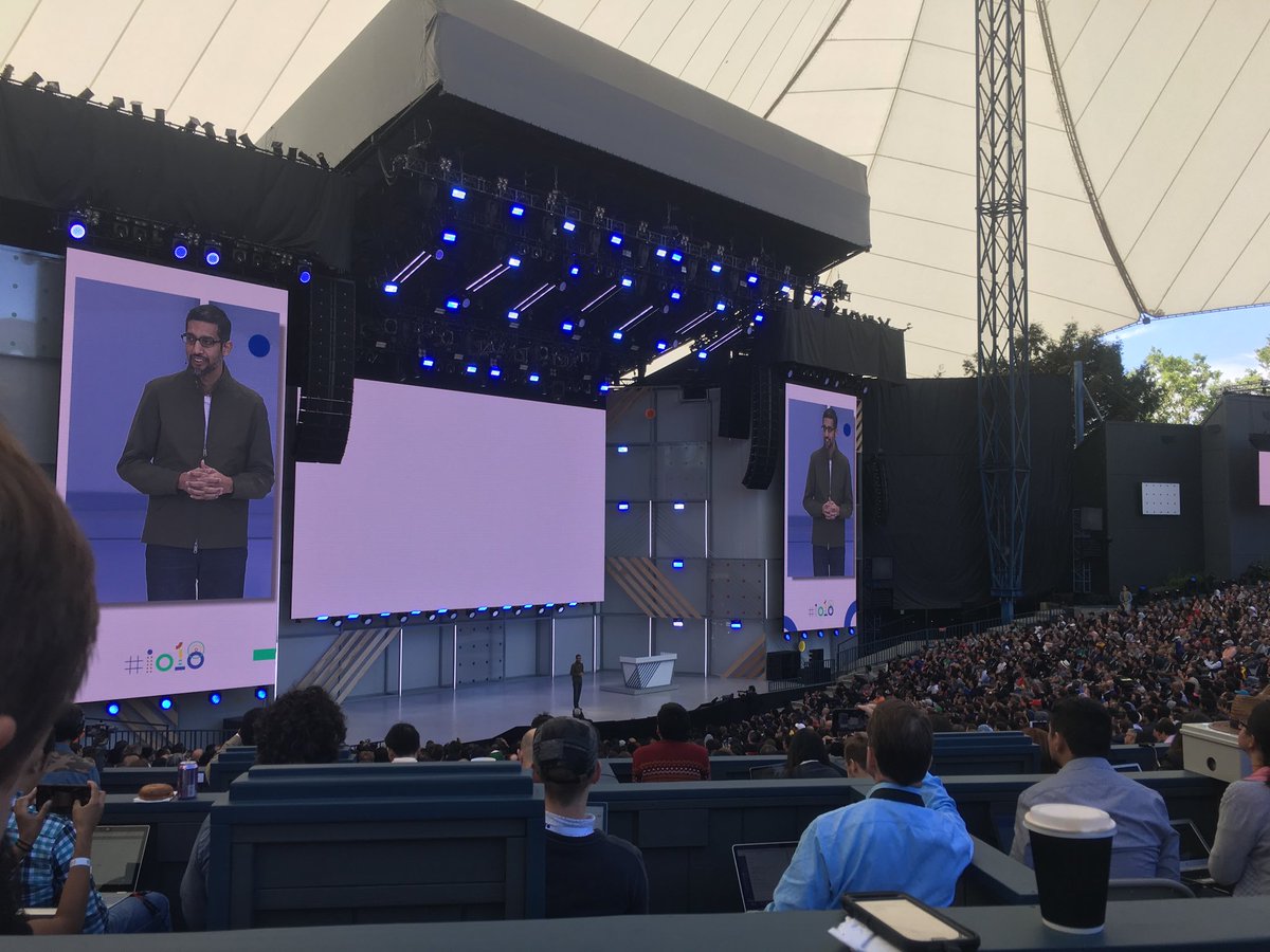 gsterling's tweet image. Google Assistant now will schedule appointments for users with SMBs without online booking #io18