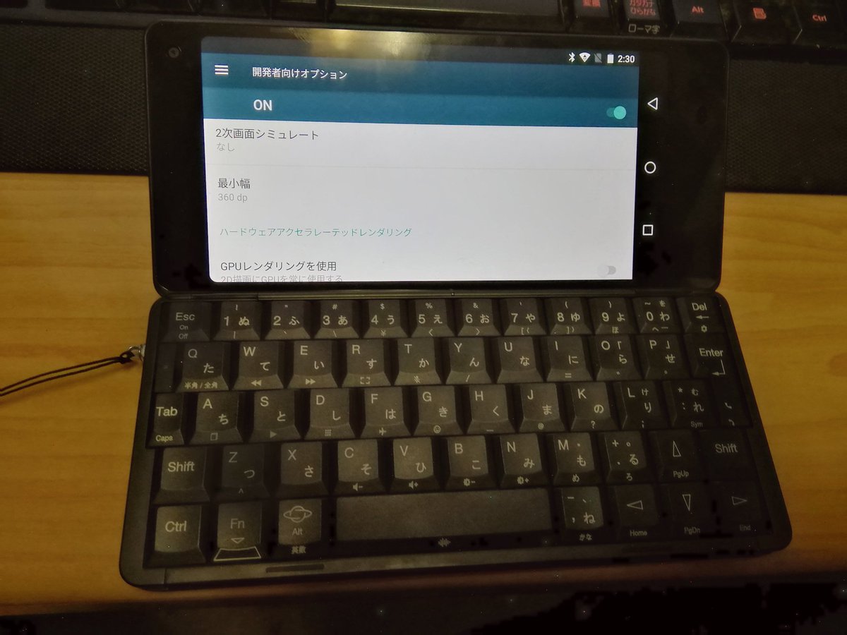 takaaki68's tweet image. とりあえず僕からのおすすめは、設定→端末情報にて、
「ビルド番号」をタップ連射してデベロッパモードに切り替えて。
あらわれた開発者オプションから、最小幅を541dp位に変えとくといいと思うで。 #geminipda