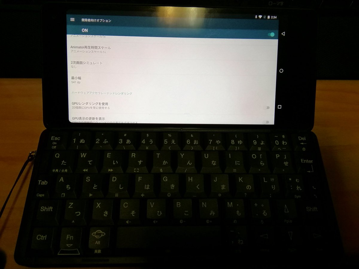 takaaki68's tweet image. とりあえず僕からのおすすめは、設定→端末情報にて、
「ビルド番号」をタップ連射してデベロッパモードに切り替えて。
あらわれた開発者オプションから、最小幅を541dp位に変えとくといいと思うで。 #geminipda