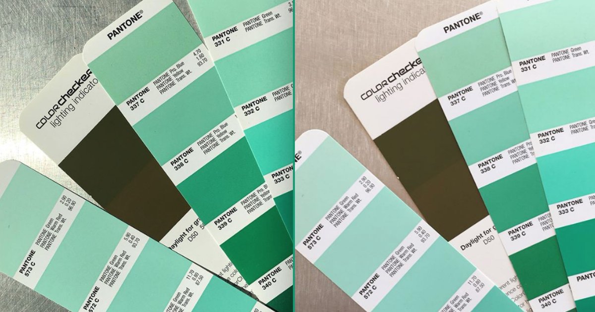 MaryHMooreNC's tweet photo. It’s a #color #exploratory kind of day! We’re checking out the variations of #hue, #value and #tone, and how they change with the #light source. Check out the difference! #Pantone #ColorTheory #Branding #PantoneMatching #NaturalLight https://t.co/vD7vIG5vP4