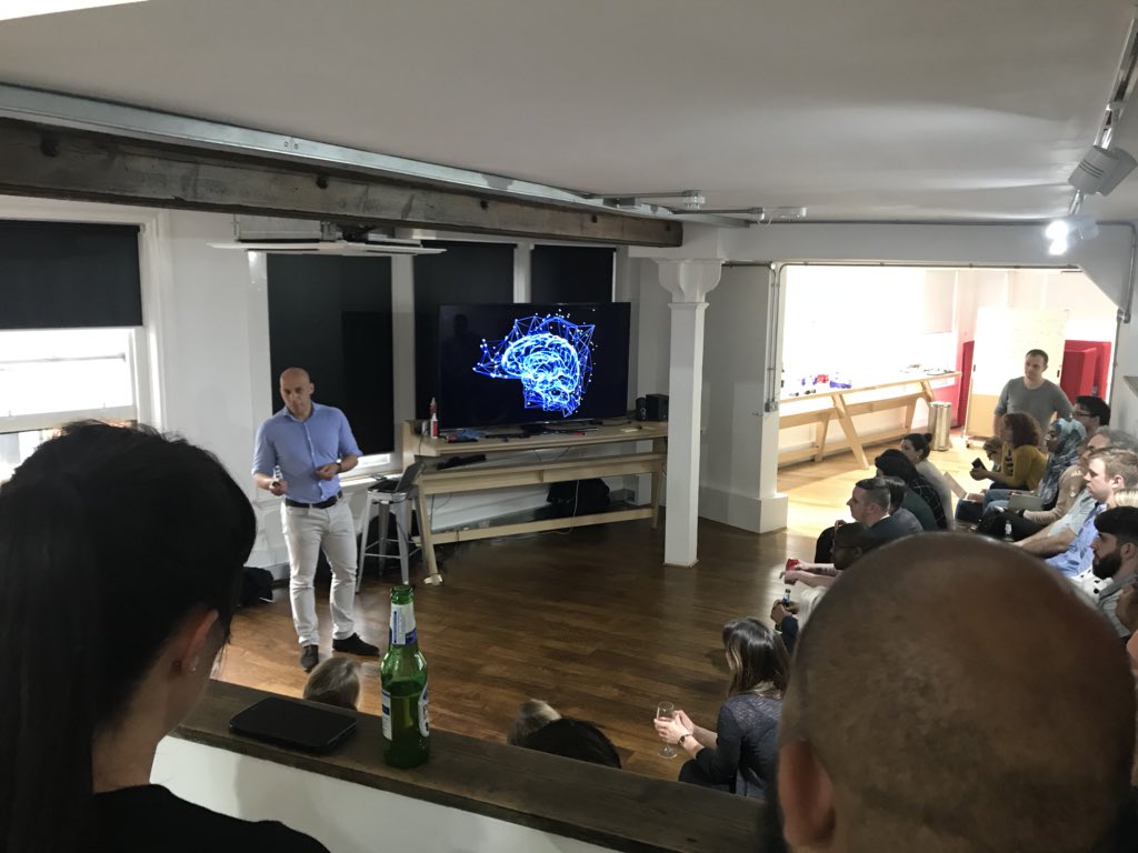Kev_C_Murray's tweet photo. ‘Do you know how your website is making your customers feel? #biometrics the evolution of optimisation. Neil McKay starting the @RealUXMCR at the @Valtech Manchester office #ux https://t.co/JxgmrNQSG7