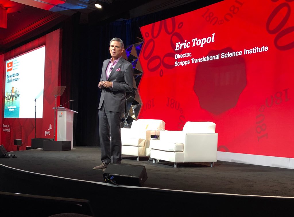 omar_chane's tweet photo. “The patient has to be understood as a unique human being” learning from the best on the intersect of biology &amp; technology. #180Health @PwCHealth @EricTopol https://t.co/X8pRHN0ALv