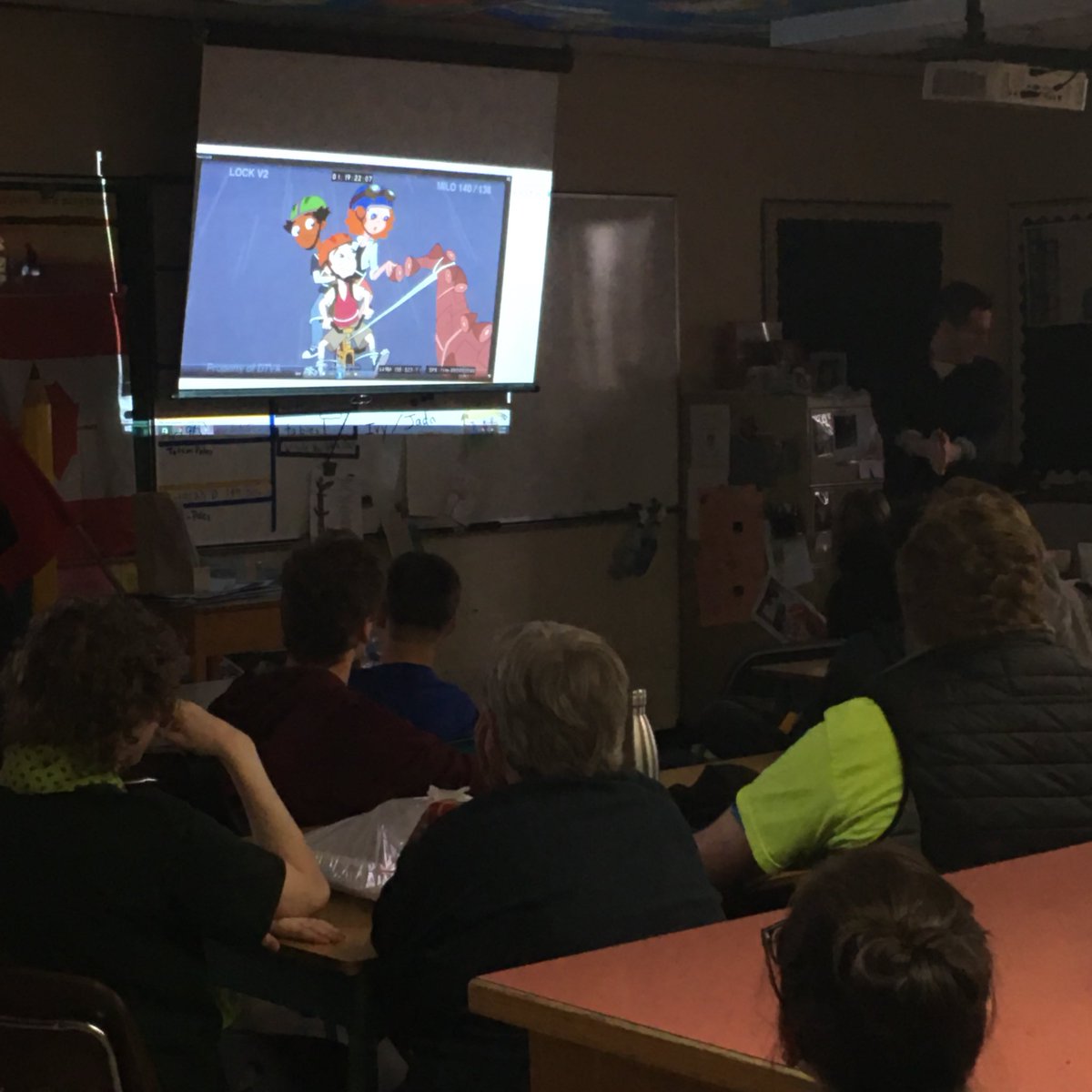 Learning about careers in animation series like Futurama and Bordertown from Bob Bowen, with some @SunWestDLC students at the @SunWestSD207 Roads to Success Career Fair. #Roads2s2018 #mediacareers #students #careerfair #Saskatchewan #Canada #edchat #storyboards #storyboarding