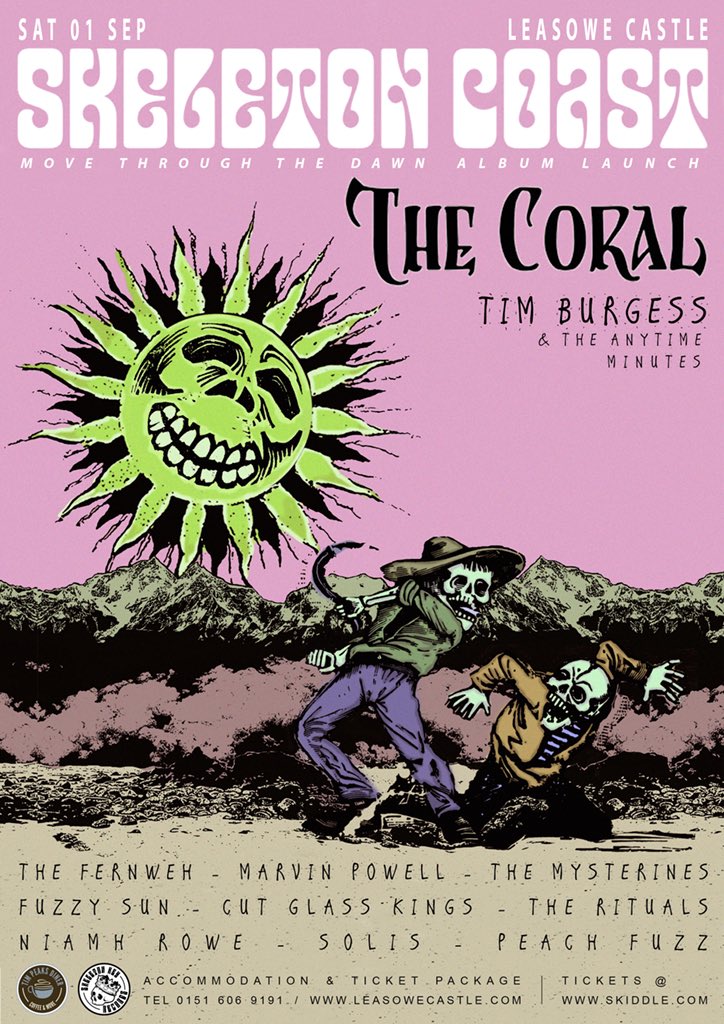 Retweet to win.
Got a pair of tickets for Skeleton Coast:
The Coral 
Me
&amp; lots more ace bands.
At a castle 
Tickets on sale Friday 9am 
Winner picked at random Friday 8.45am. Get stuck in ; )