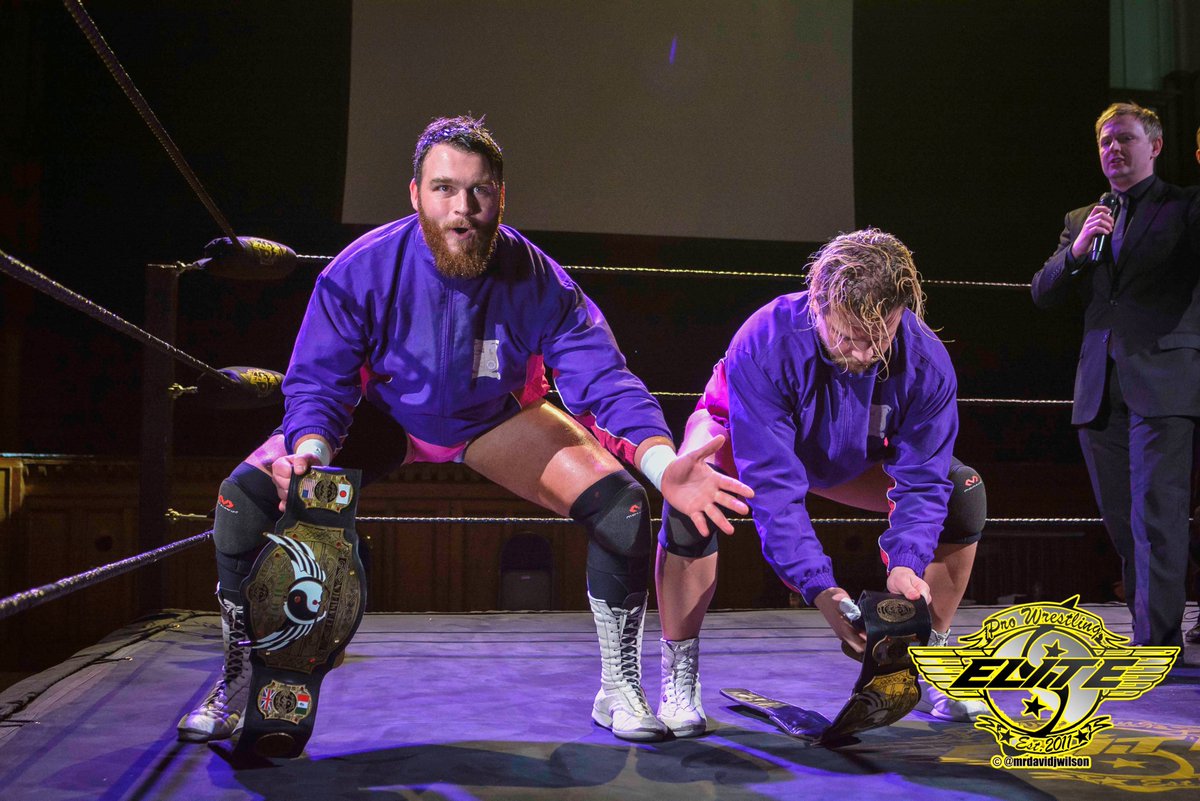 mrdavidjwilson's tweet photo. Them Polos ! @JackiePolo @m_coffey90 at @ProWrestleElite #beeeeest https://t.co/07gGNiPXDg