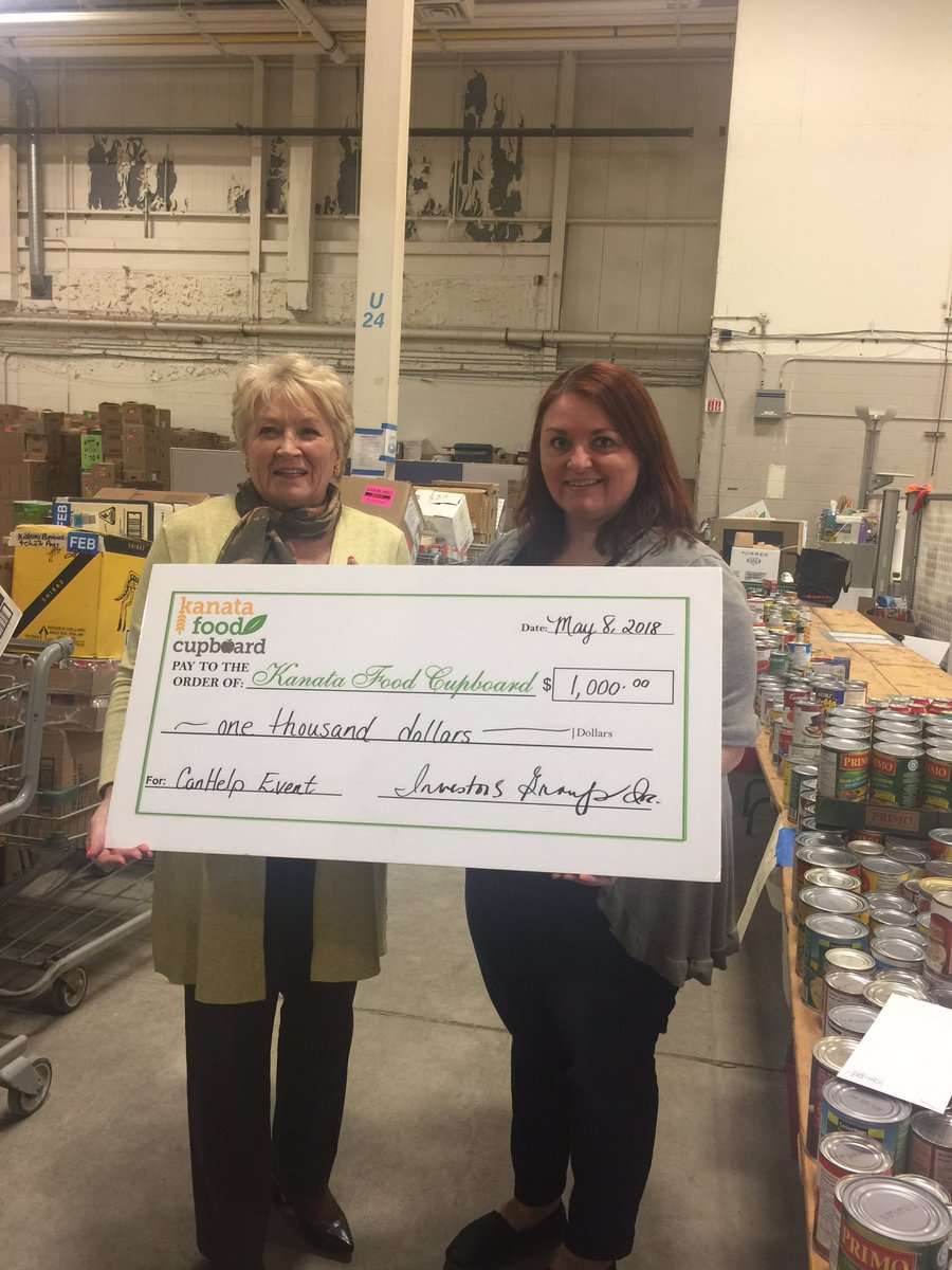 KanataFoodCpbrd's tweet photo. Thank you to @Investors_Group Financial Services, March Rd. #Kanata for the $1,000 donation as part of the #CanHelpYou #Event. We greatly appreciate the support! https://t.co/ZwZEpmKybI