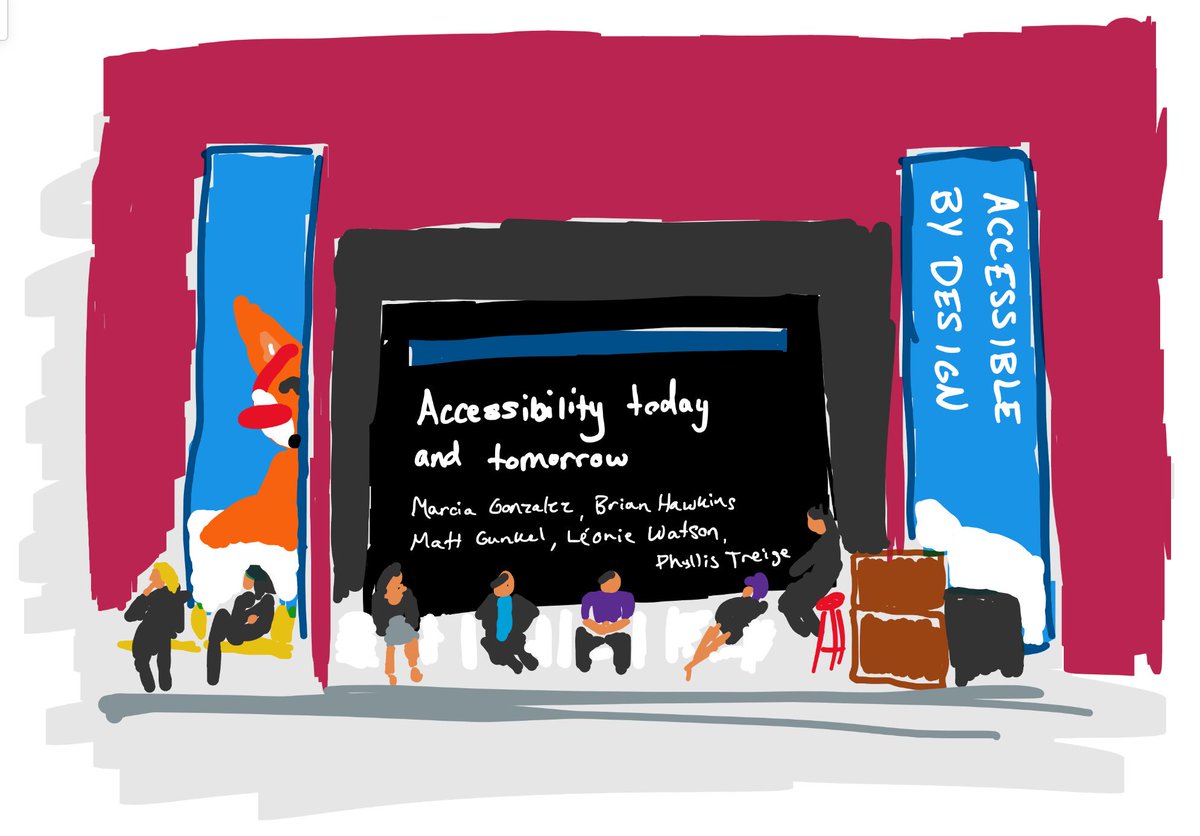 MegF_ogel's tweet photo. Future of Accessibility panel discussion at #a11ybydesign to wrap up the day https://t.co/yJHTzhw7o5