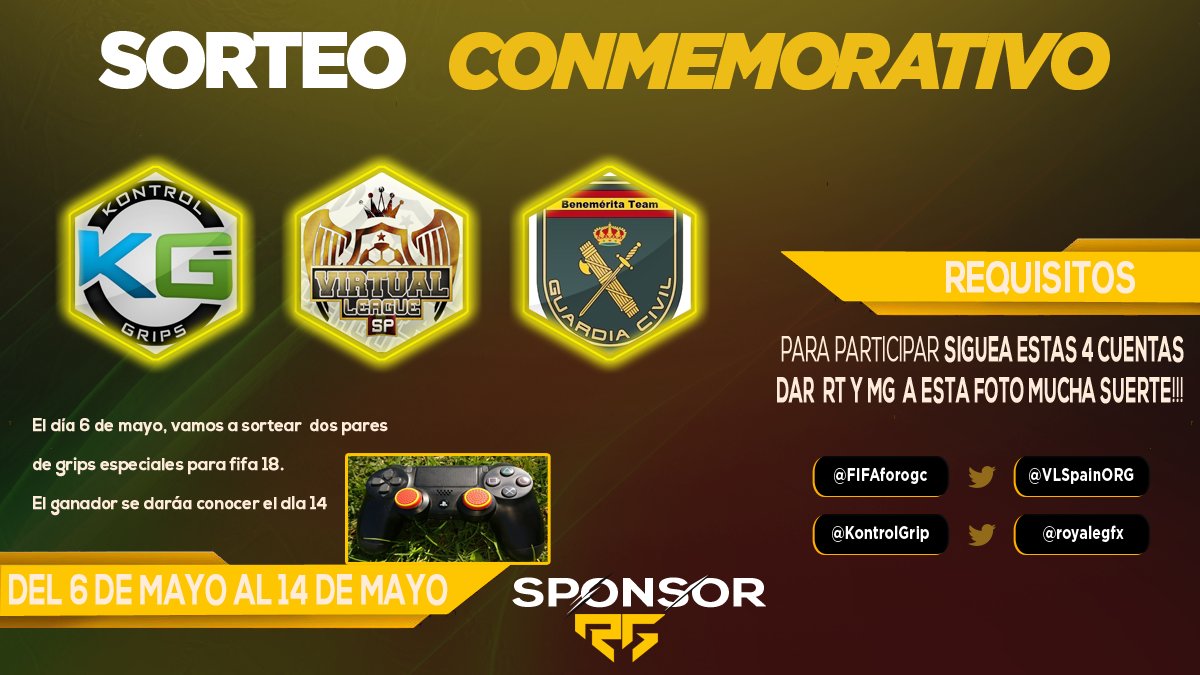RaccoonGamingPS's tweet photo. Chicos no olvidéis el sorteo!!!! @KontrolGrip @FIFAEsp_ @FIFAforogc rt por favor #Sorteo #sorteops4 https://t.co/OfZ6KdUpTf