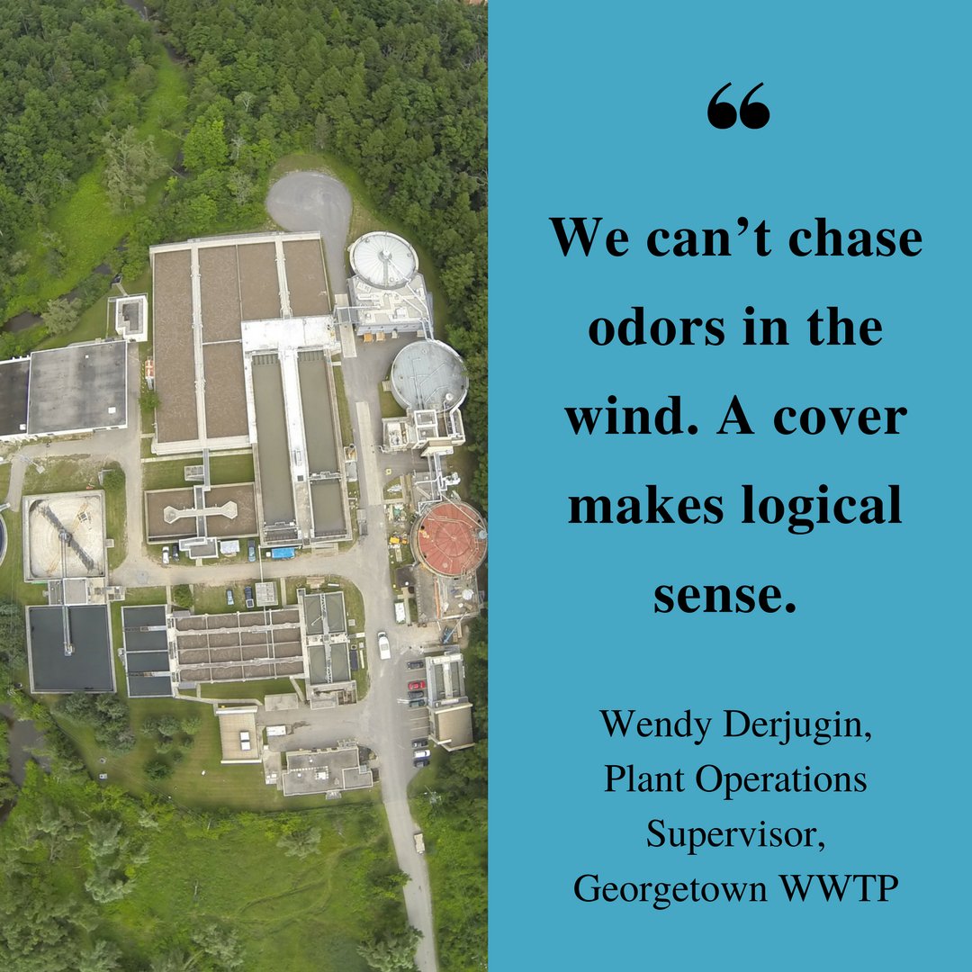 Our structurally supported covers control foul odors from #wastewater treatment - without limiting access to tank internals. Learn more in this case study: ow.ly/Gx3x30jTFZP #odorcontrol
