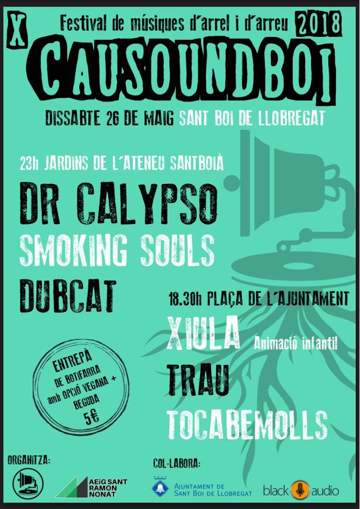 CAUSOUNDBOI's tweet photo. Ha arribat el moment que tots i totes estΓ veu esperant!!! ππUs presentem el CARTELL DEL CAUSOUNDBOI 2018!!! πΊπ»ππ»Ens veiem el 26 de maig!! π€πΆπ΅ #causoundboi #csb2018 II @DrCalypsoBcn @Smoking_Souls @dubcatmusic @Tocabemolls @traubanda @xiulanima https://t.co/APODuoHUKm