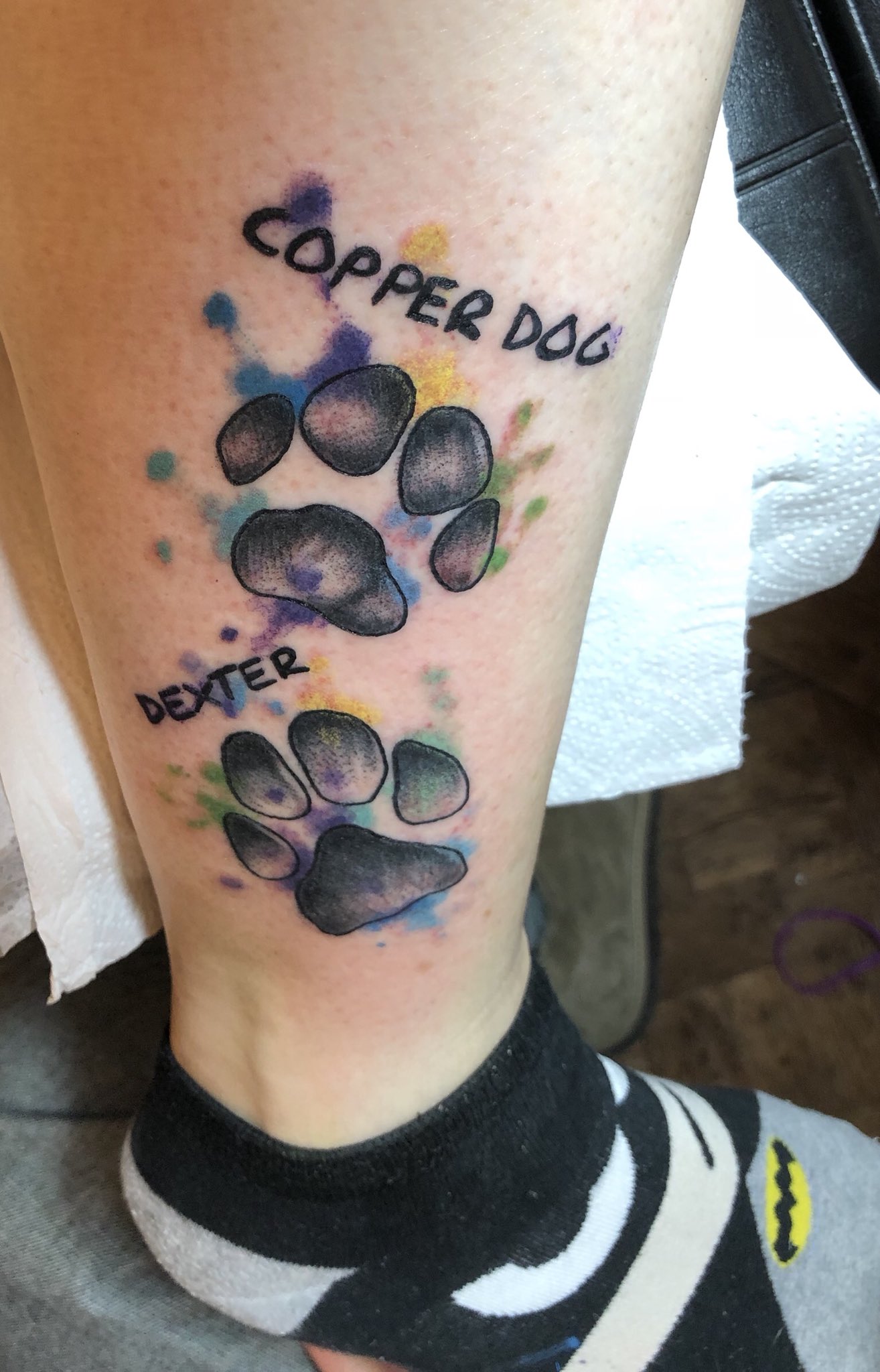 Actual Dog Print Tattoo