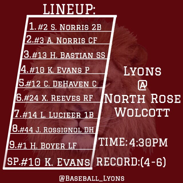 Lyons Varsity Baseball tweet media