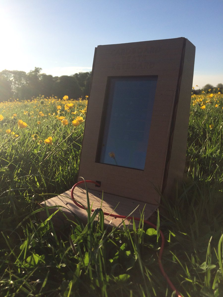 installreq's tweet photo. Here’s our cardboard arcade cabinet fully operational in a sunny field of flowers! 🌼🌼🌼 #altctrl #makeymakey #sunshine #games #arcade https://t.co/FYleE8rkaG