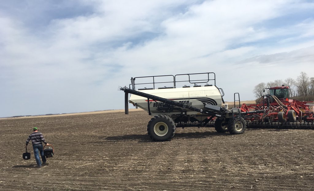 Daddy daycare. I hope the car seat fits! <a href="/DerekSnoopFalk/">Derek Falk</a> #teamwork #farmfamily