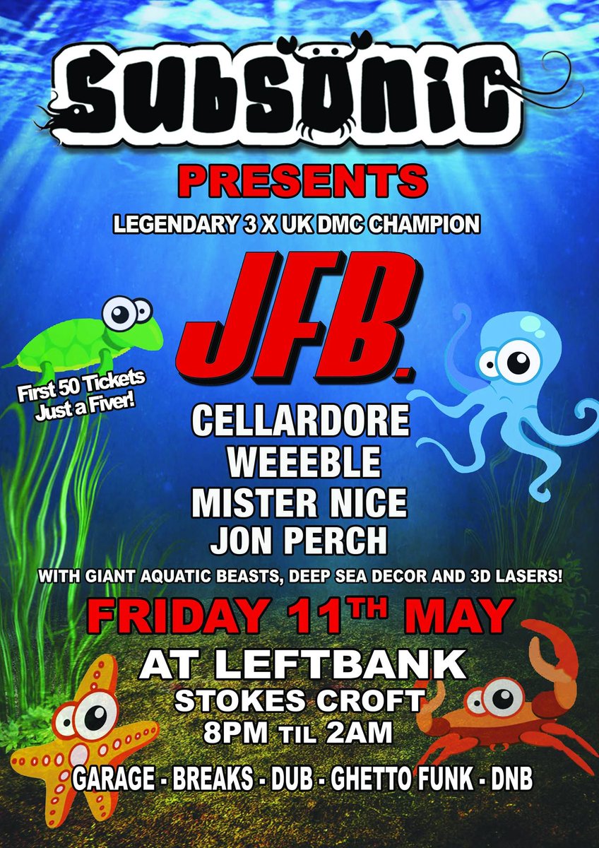 ethertickets's tweet photo. This week's #GigofTheWeek sees the legendary scratch wizard @jfbscratch return for @Subsonicweekend at the @leftbankbristol on Friday! OTD Β£5-7. ππ π¦π
#ethertix #ethertickets #bristol #bristolmusic #turntablism #bristol #bristollive #bristolevents #Subsonic #DJ #DJScratch https://t.co/qew7KezeWy