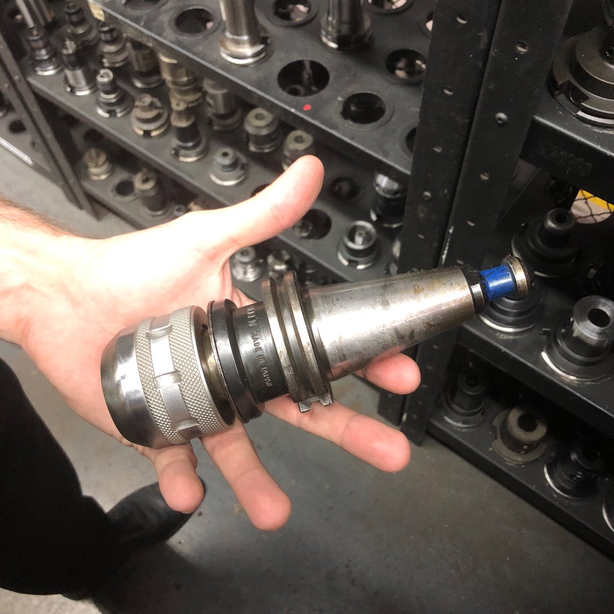 Lyndex_Nikken's tweet photo. On this week’s #ToolTuesday we’re on the East Coast where a Machine shop is still rocking the original #Nikken Milling Chuck!
 
#cnc #cncmachining #machinist #LyndexNikken #manufacturing #mfg #machinistlife #machinery #tools #tooling #instamachinist #MillingChuck #Milling https://t.co/Fk8q36UxqA