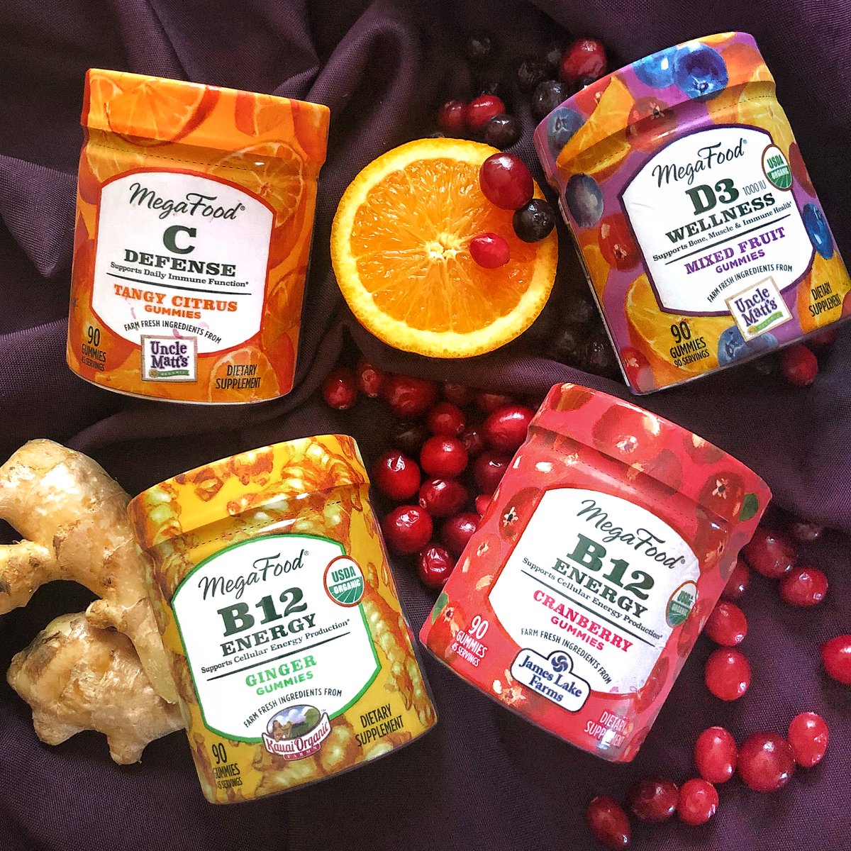 MegaFood's tweet photo. Without further ado... meet the gummies! Our on-staff Naturopath shares all the mouthwatering AND nutritious details surrounding our newest vitamin form. 😋🍊🍎🍇... Get a taste at https://t.co/OnV2V19k8Z 
#bettergummies https://t.co/n4D9AK3OIO