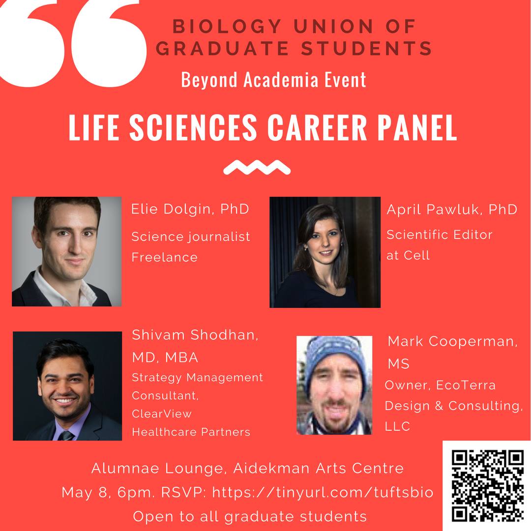 TuftsASEgrad (@tuftsasegrad) on Twitter photo Join <a href="/TuftsBUGS/">Tufts BUGS</a> for their "Life Sciences Career Panel" to hear from professionals working in diverse careers in life sciences today from 6-8PM: facebook.com/events/3855011… Join <a href="/TuftsBUGS/">Tufts BUGS</a> for their "Life Sciences Career Panel" to hear from professionals working in diverse careers in life sciences today from 6-8PM: facebook.com/events/3855011…