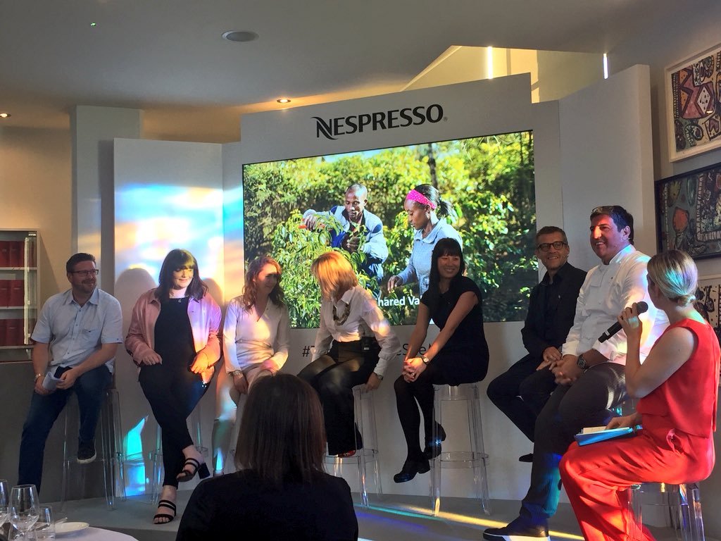 lisajenkins02's tweet photo. Interesting panel discussion going on here @bibendumSW3 about #thedifferenceshemakes with #nespresso https://t.co/fU4r62YnMu