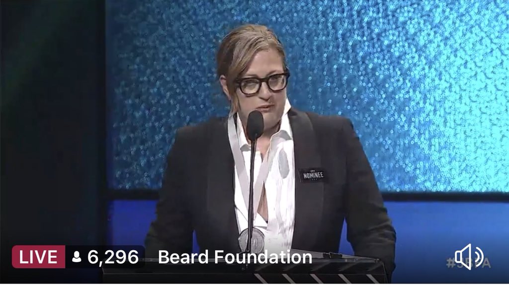 TheFoodGriot's tweet photo. Let’s here it for #BROOKLYN NYC’s @MissyRobbins of @LiliaNewYork for winning #jbfa’s #BESTCHEFNYC Woot woot, Congrats & #Cheers!! 🍾🥂#jbfa2018 #jbfawards https://t.co/H673b2qmZe