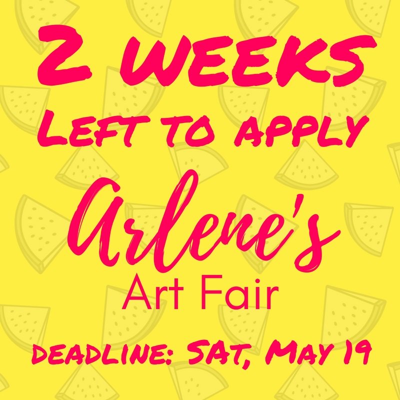 ArlenesArtist's tweet photo. There is only 2 weeks left to apply to Arlene's Art Fair. Click the link for more info and to apply online.  https://t.co/nZahAKMf4D #arlenesartistmaterials #arlenesartfair #artfair #albanyny #upstateny #supportlocalart #supportlocal #supportlocalartists #applytoday https://t.co/kmx38TEuQo
