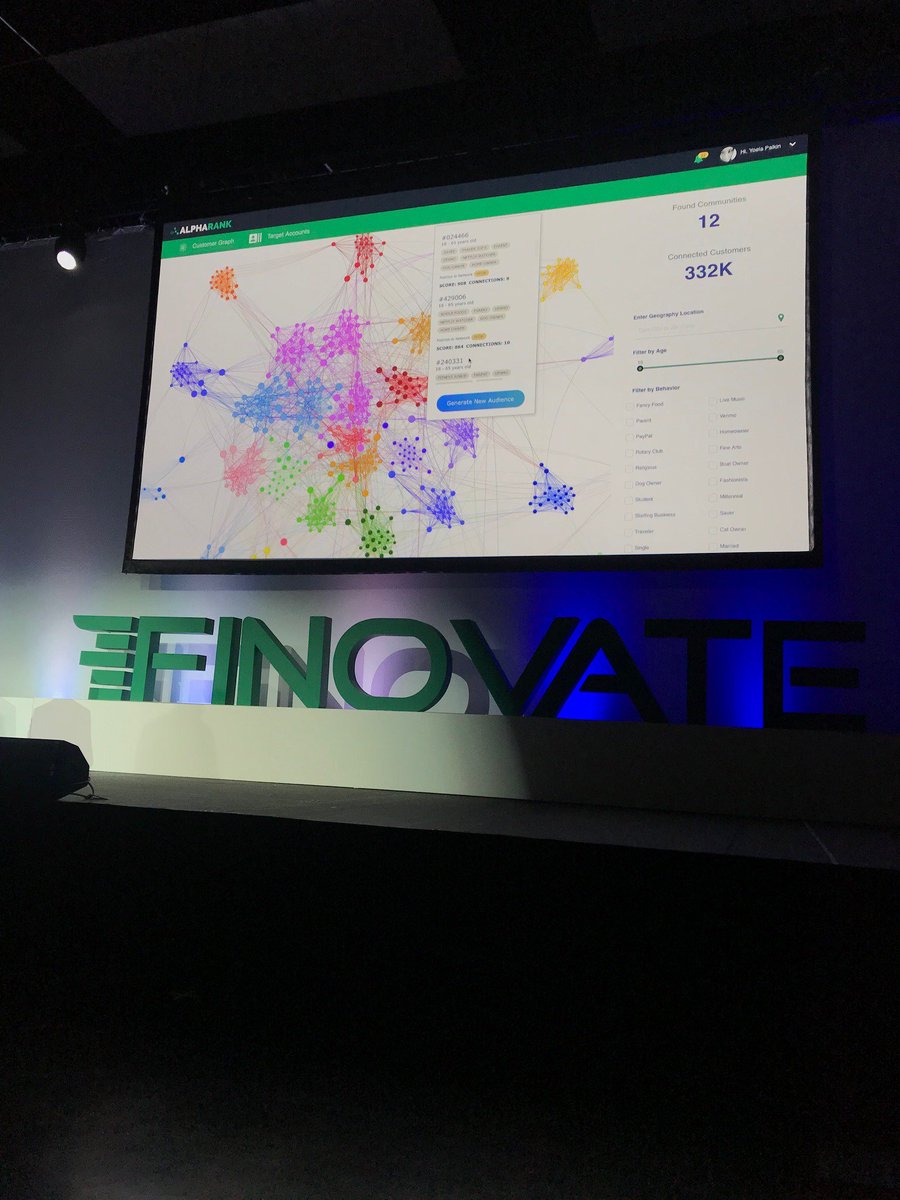 beyondthearc's tweet image. .@Alpharank uses debit and credit card transaction data to map offline social networks that financial institutions can use to amplify marketing and detect synthetic fraud. bit.ly/Finovate18 #Finovate #Fintech