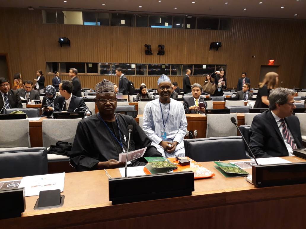 FMEnvng's tweet photo. Participating at the UN Forest Forum, today the Environment Minister @iujibril was at the side event on 'Achieving SDG 15: Timber Legal Assurance System, Forest Law Enforcement, Governance and Promoting Legal Timber Trade #ForestNG https://t.co/QPYzblpKV0